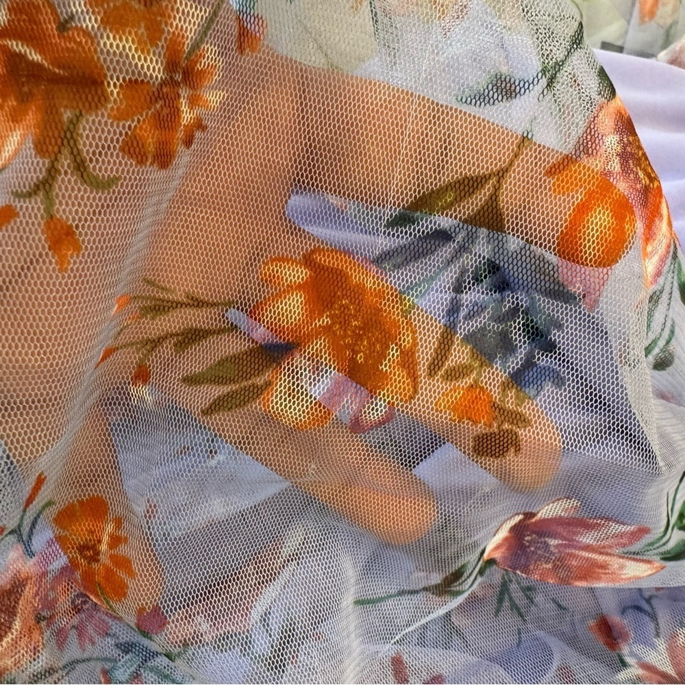 City Studio Tulle Tiered Floral Floral Babydoll Maxi Dress HOCO Gown Wedding 0 - Picture 11 of 13